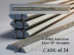 LIONEL AMERICAN FLYER FASTRACK 30 STRAIGHT CASE S Gauge 2 rail 6-49862 (24) NEW