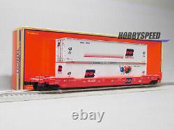 LIONEL BURLINGTON NORTHERN HUSKY STACK with TRAILERS #63345 O GAUGE 2226571 NEW