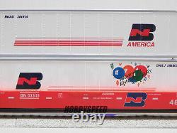 LIONEL BURLINGTON NORTHERN HUSKY STACK with TRAILERS #63345 O GAUGE 2226571 NEW