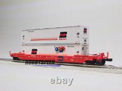 LIONEL BURLINGTON NORTHERN HUSKY STACK with TRAILERS #63345 O GAUGE 2226571 NEW