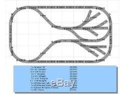 LIONEL FASTRACK BODACEOUS TRACK LAYOUT 6' X 11' O GAUGE switch siding pack NEW