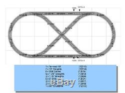 LIONEL FASTRACK HOLLYWOOD LAYOUT TRACK PACK 4'X 8' O GAUGE design plan fast NEW