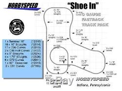 LIONEL FASTRACK SHOE IN TRACK PACK 11' x 12' O GAUGE TRAIN LAYOUT design NEW