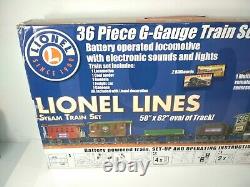 LIONEL LINES 36 Piece G-Gauge R/C Model Train Set with Sound & Lights Tested