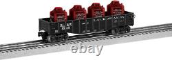 Lackawanna O Gauge Model Train Gondola Car with Canister Load