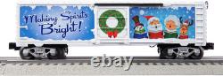 Lionel 2023 Christmas Music Boxcar, Illuminated O Gauge Model Train Car with LED