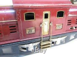 Lionel 380 Electric Maroon Early Brass Ends Standard Gauge X3620