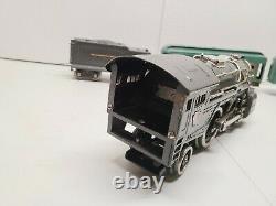 Lionel # 385E Gun Metal Gray Standard Gauge Loco with 385W Tender and 3 CARS SET