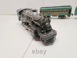 Lionel # 385E Gun Metal Gray Standard Gauge Loco with 385W Tender and 3 CARS SET