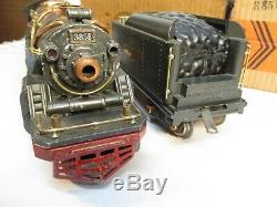 Lionel 385E Loco 384T Tender Gunmetal Copper/Brass OBs Standard Gauge X1972