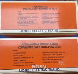 Lionel 6-18304 & 6-18305 O Gauge Lackawanna Commuter Cars (powered & non)