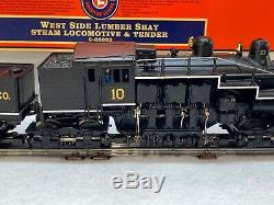 Lionel 6-28022 #10 West Side Lumber Shay Steam Engine & Tender Used O Gauge TMCC
