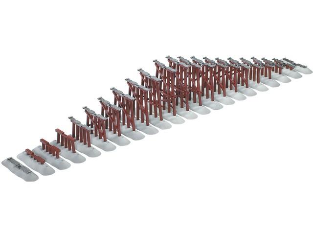 Lionel Fastrack Graduated O Gauge Model Train Trestle Set With 22 Piers