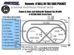Lionel Fastrack Remote 8 Ball In The Side Pocket Layout Track Pack 5x9' O Gauge