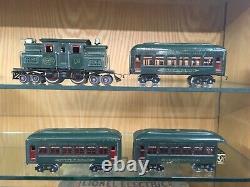 Lionel O Gauge 166 Set with 156 Loco and 610, 610, 612 Cars and Set Box