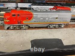 Lionel O Gauge F3 A-B-A Santa Fe 2343A, 2343B, 2343C