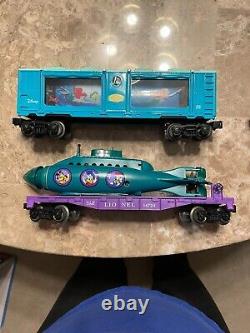Lionel O Gauge Train Bluetooth Disney #683979 + Sub Lil Mermaid Car