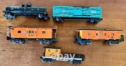 Lionel O Gauge Trains FlatCars with Truck, Tanks, BoxCars, Cabooses Lot of 13