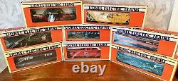 Lionel O Gauge Trains Great Northern Reefer, Coal, Tank, Caboose Lot of 8 Mint