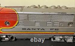 Lionel Postwar O Gauge 2333 Santa Fe AA Diesel Locomotive Powered Dummy Train