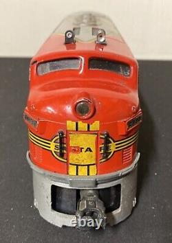 Lionel Postwar O Gauge 2333 Santa Fe AA Diesel Locomotive Powered Dummy Train