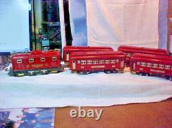 Lionel Prewar O Gauge 97e Set 251e Locomotive 3 605 Coach Cars 1 606 Observatio