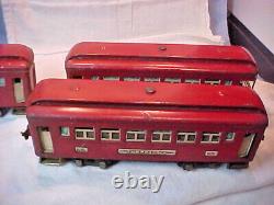 Lionel Prewar O Gauge 97e Set 251e Locomotive 3 605 Coach Cars 1 606 Observatio