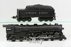 Lionel Prewar O gauge 1940, Black 763E 4-6-4 Steam Loco, 2226WX Tender, withBoxes