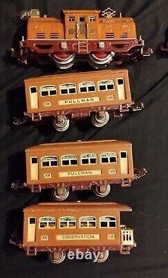 Lionel Prewar O-gauge 252 Locomotive With (2)529 Pullman & 530 Observation Car