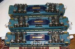 Lionel Prewar Standard Gauge Blue Comet 400E and matching cars with boxes