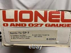 Lionel Santa Fe Gp-7 Diesel Engine 6-8263! For O Gauge Train Blue Yellow Atsf