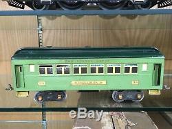 Lionel Standard Gauge 9E Gunmetal Gray Loco & 309, 310, 312 2-Tone Green Cars OB