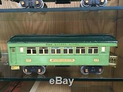 Lionel Standard Gauge 9E Gunmetal Gray Loco & 309, 310, 312 2-Tone Green Cars OB