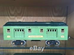 Lionel Standard Gauge 9E Gunmetal Gray Loco & 309, 310, 312 2-Tone Green Cars OB