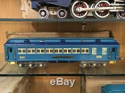 Lionel Standard Gauge Blue Comet Set with 400E Loco, 400T, 420 / 421 / 422 Cars OB