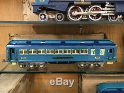 Lionel Standard Gauge Blue Comet Set with 400E Loco, 400T, 420 / 421 / 422 Cars OB