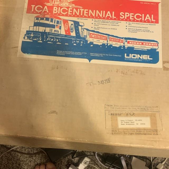 Lionel Tca Bicentennial Special O Gauge Train Set Seaboard Coast Line 1976