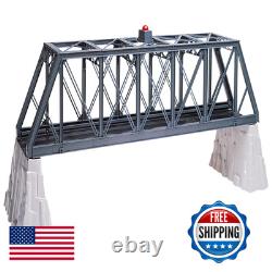 Lionel Thru Truss Bridge O Gauge Model Train Accessory Flashers And Rock Piers