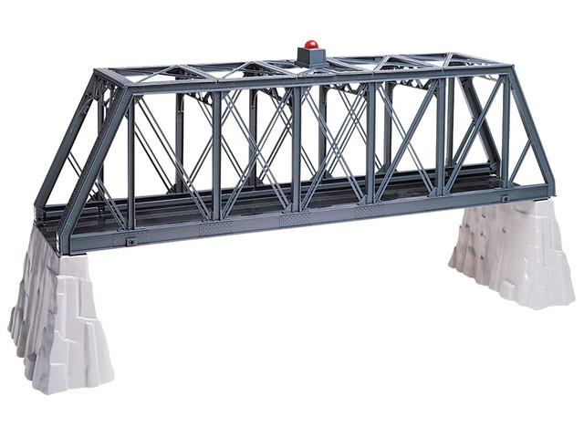 Lionel Thru Truss Bridge O Gauge Model Train Accessory With Flashers And Rock