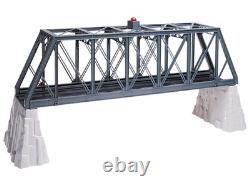 Lionel Thru Truss Bridge O Gauge Model Train Accessory With Flashers And Rock