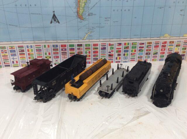Lionel Train 2056 Steam Engine / 4 Freight Cars O Gauge / 027