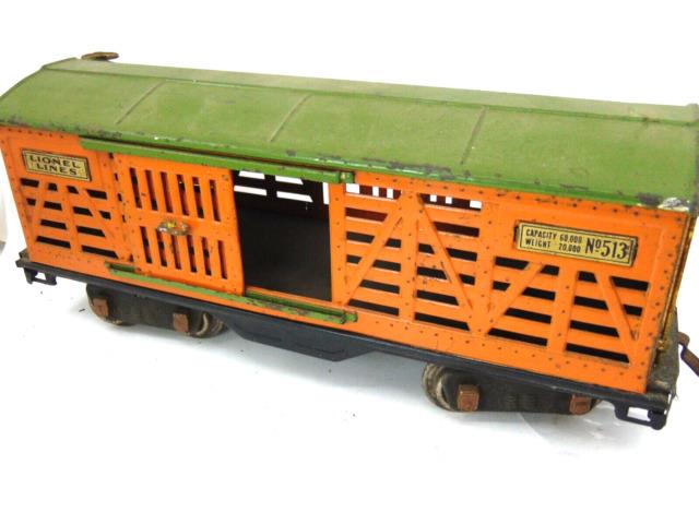 Lionel Train Lines Prewar Cattle Car 513 Standard Gauge 1927-38 Orange
