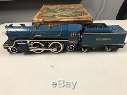 Lionel Trains Prewar Standard Gauge 390e Blue Comet and 390T Tender With Set Box