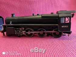 Live steam and tender. O Gauge 7mm. Black 5 4-6-0 with 0-6-0 Tender 45021