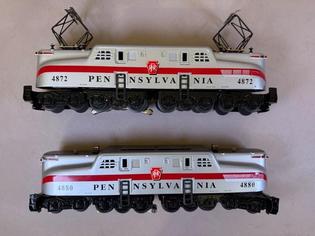 Lot Williams O Gauge Penn Gg1 #4872 (powered) & #4880 (non Powered) See Video
