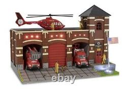 MENARDS FIRE STATION NO 9 BUILDING ACCESSORY With ANIMATION! O GAUGE SCALE HOUSE