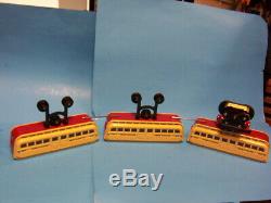 MTH O Gauge Tinplate Detroit Monorail Set (Traditional) -Red /Cream 10-3047-0