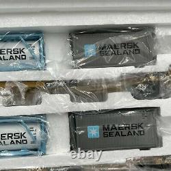 MTH Premier Train O Gauge 20-95300 TTX Maersk 2 Car Spine set 4 20' Containers