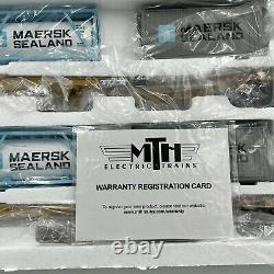 MTH Premier Train O Gauge 20-95300 TTX Maersk 2 Car Spine set 4 20' Containers