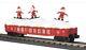 Mth Railking Christmas Gondola Car Withskiing Santas Lighted Leds! O Gauge Train